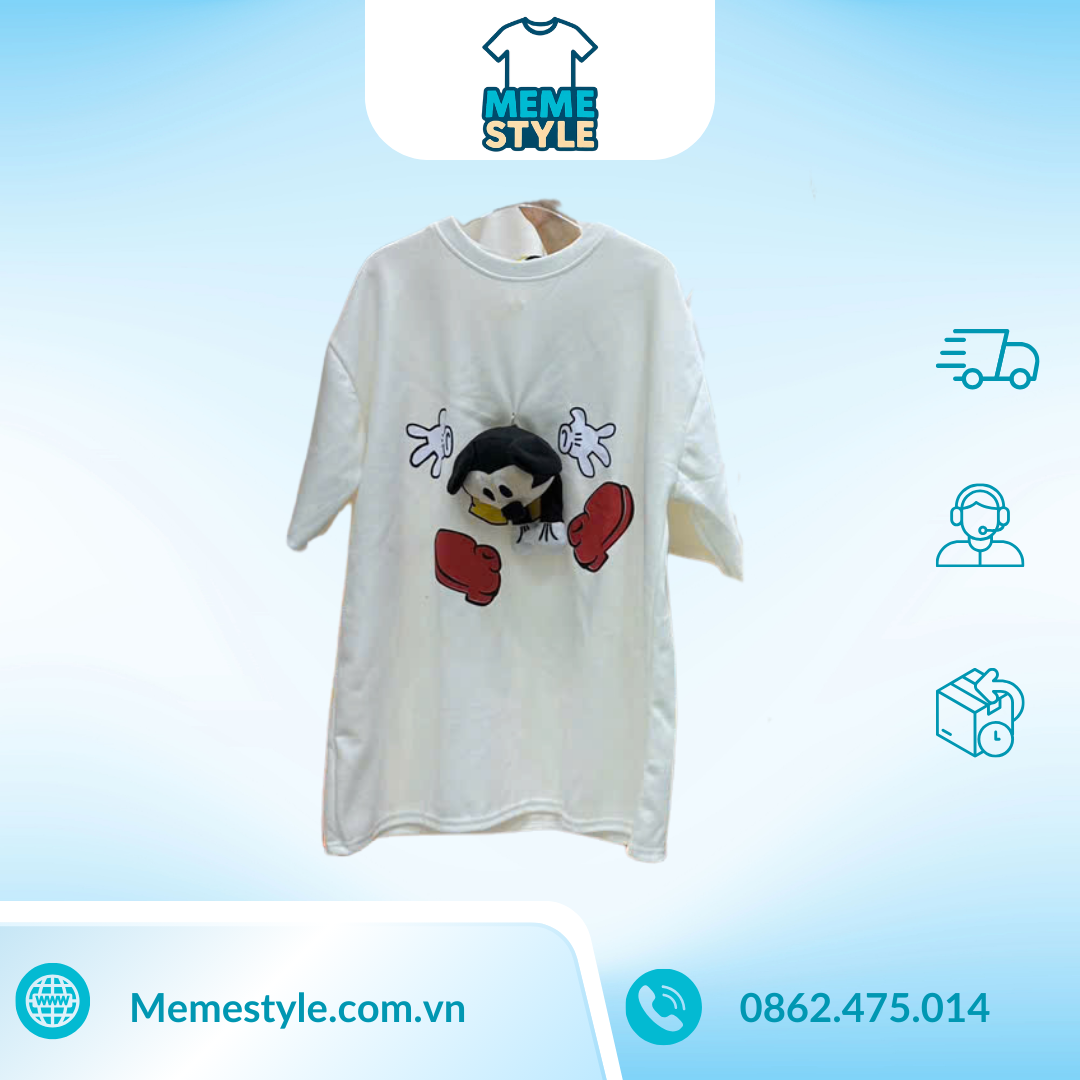Áo Phông Có Gấu Mickey Nhà Meme Style – Item Local Brand Hot Hit Không Thể Bỏ Lỡ!
